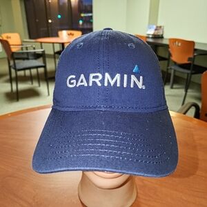 GARMIN Embroidered Logo Spell Out Strapback Trucker Cap Hat